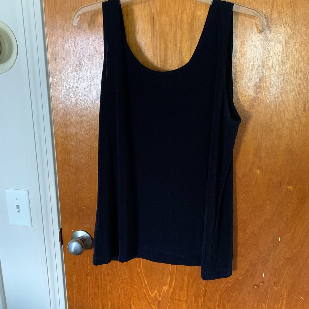 Chicos Travelers Navy Blue Tank Size 3
